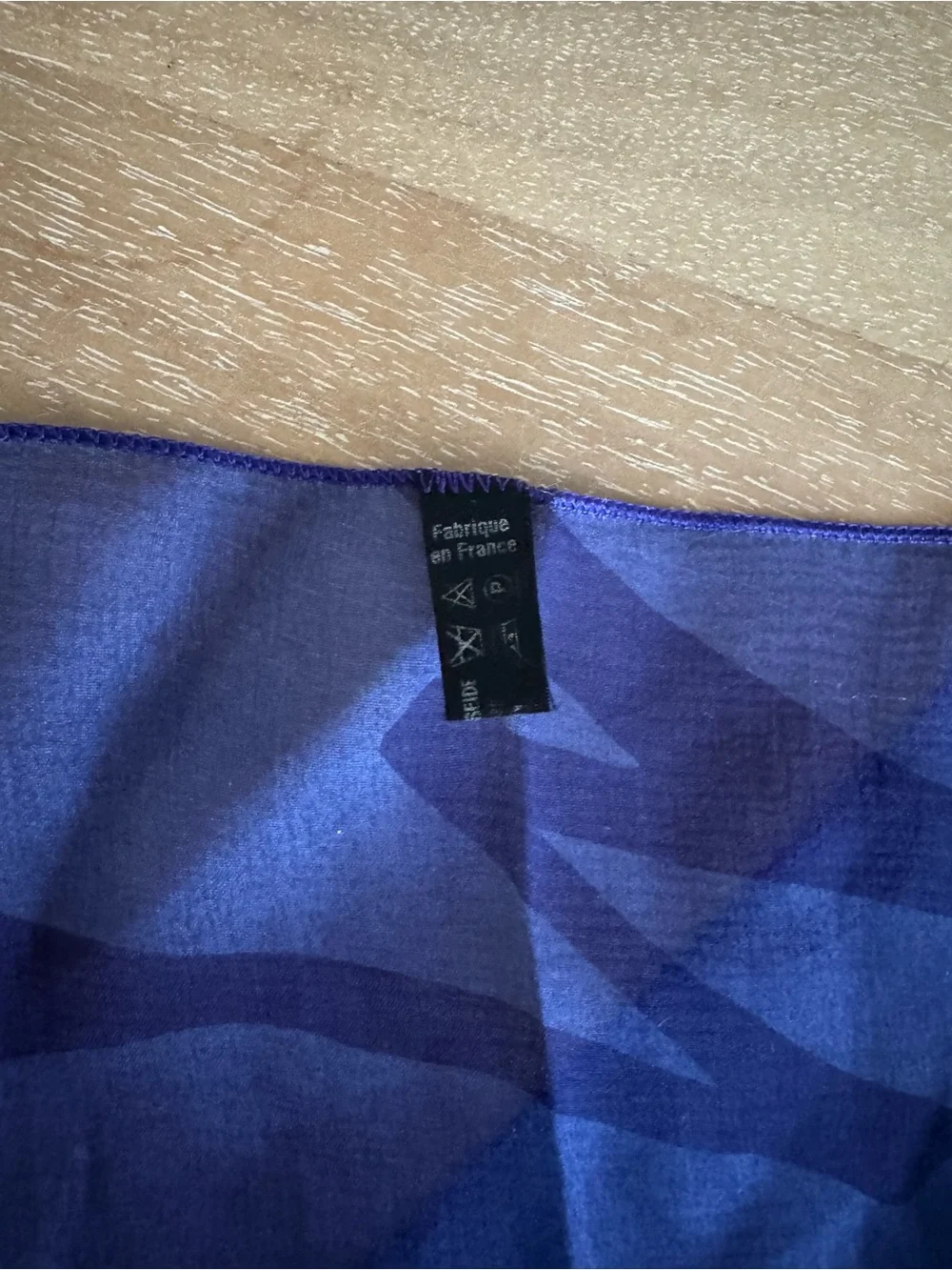 Vintage Blue Silk Scarf from Marc Chagall made in France
